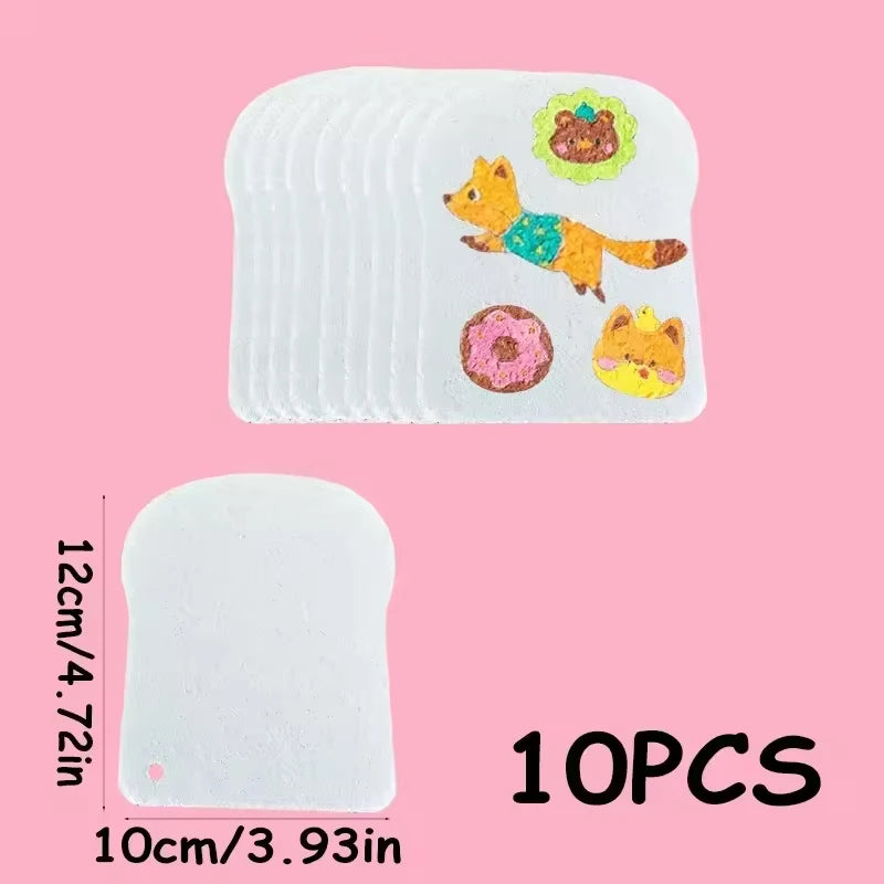 10/100Pcs 3D Drawing Magic Canvas Sponge Kids DIY Kids Painting Paper 3D Art Drawing Paper for Kids DIY Painting