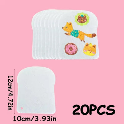 10/100Pcs 3D Drawing Magic Canvas Sponge Kids DIY Kids Painting Paper 3D Art Drawing Paper for Kids DIY Painting