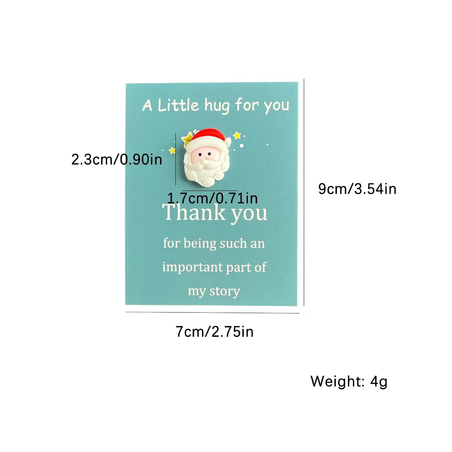 Marry Christmas Cards with Cute Resin Ornament Santa Claus Snowman Tree Ginger Man Christmas Greeting Cards Gift Thank You Card - HORA GIFT
