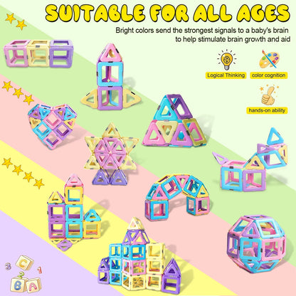 Magnetic Blocks Magnetic Building Blocks Set Magnetic Blocks STEM Toys Creativity Educational Construction Toys for Kids Gifts