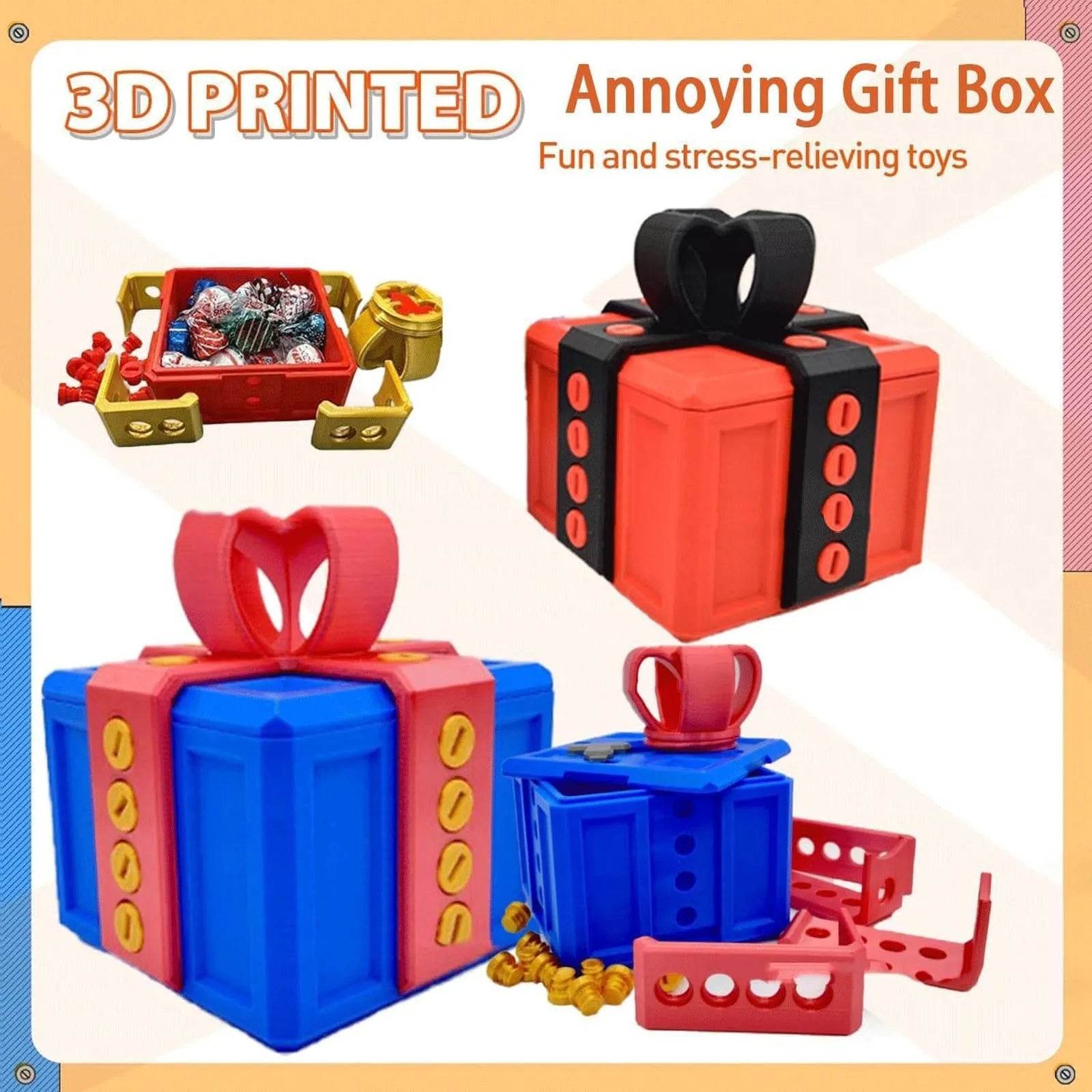 3D Printed Gift Box Humorous Funny Prank Screw Box Joke Gift - HORA GIFT