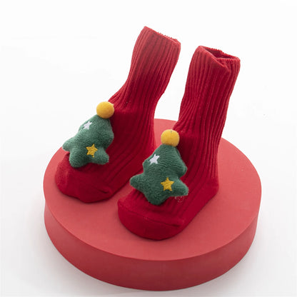 Adorable Snowman Penguin Christmas Socks Warm Cozy Knit Socks for Kids Boys Girls Xmas Holiday Gift Winter Socks