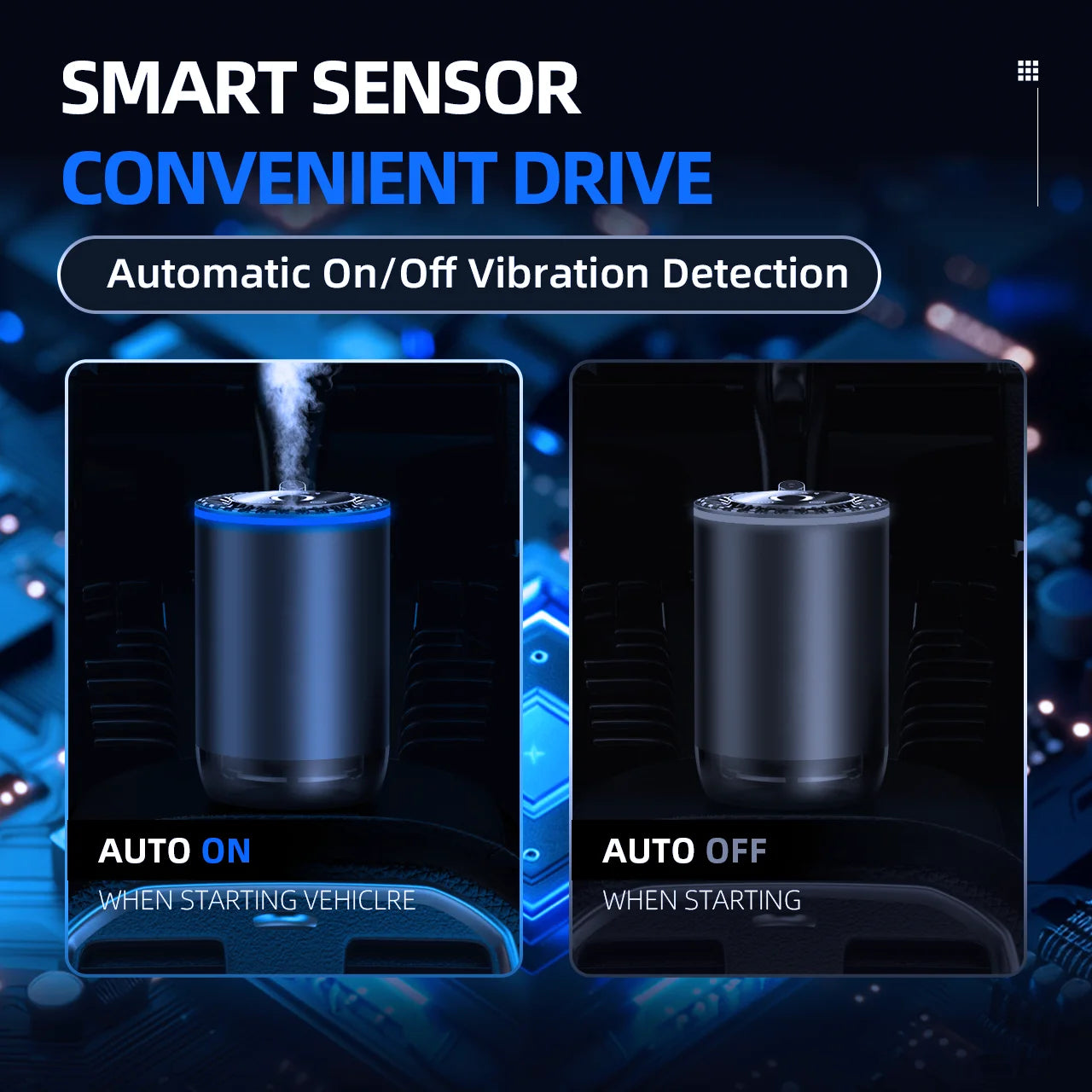 Smart Car Air Freshener, 160ML Car Fresheners Diffuser Long Lasting 6 Months with RGB Lights and Star Lights, 3 Mode Adjustable