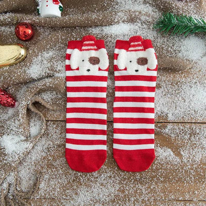 Socks Funny Elk Snowman Santa Claus Candy Bar Socks Woman Socks Socks Kids Christmas Gift Socks - HORA GIFT