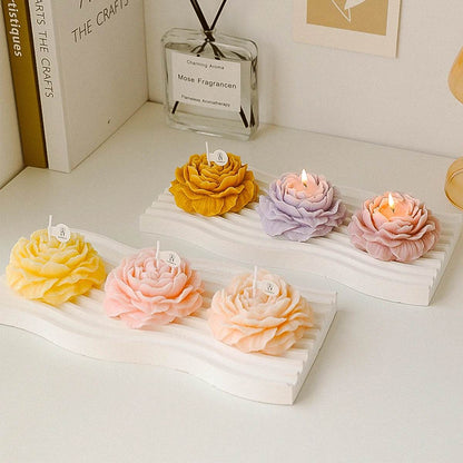 3D Peony Aromatic Candle Creative Flower Shape - HORA GIFT