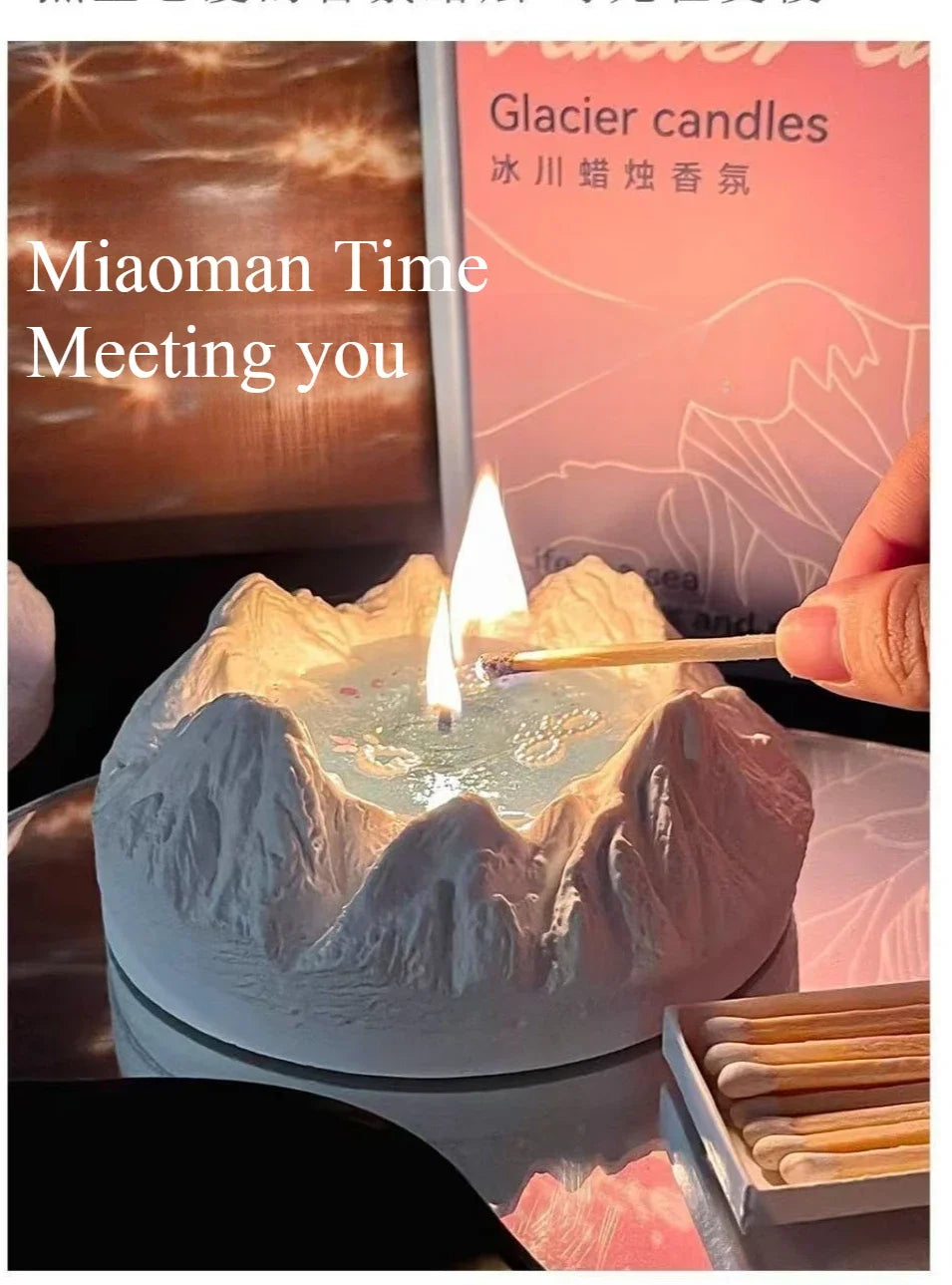 Glacier Aromatherapy Candles Home Decoration Wedding Birthday Gift for Girlfriend and Best Friends