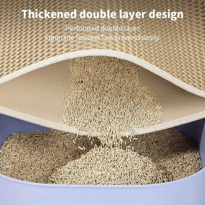 1Pc Large Size Cat Litter Mat-Advanced Honeycomb Double Layer Design - HORA GIFT