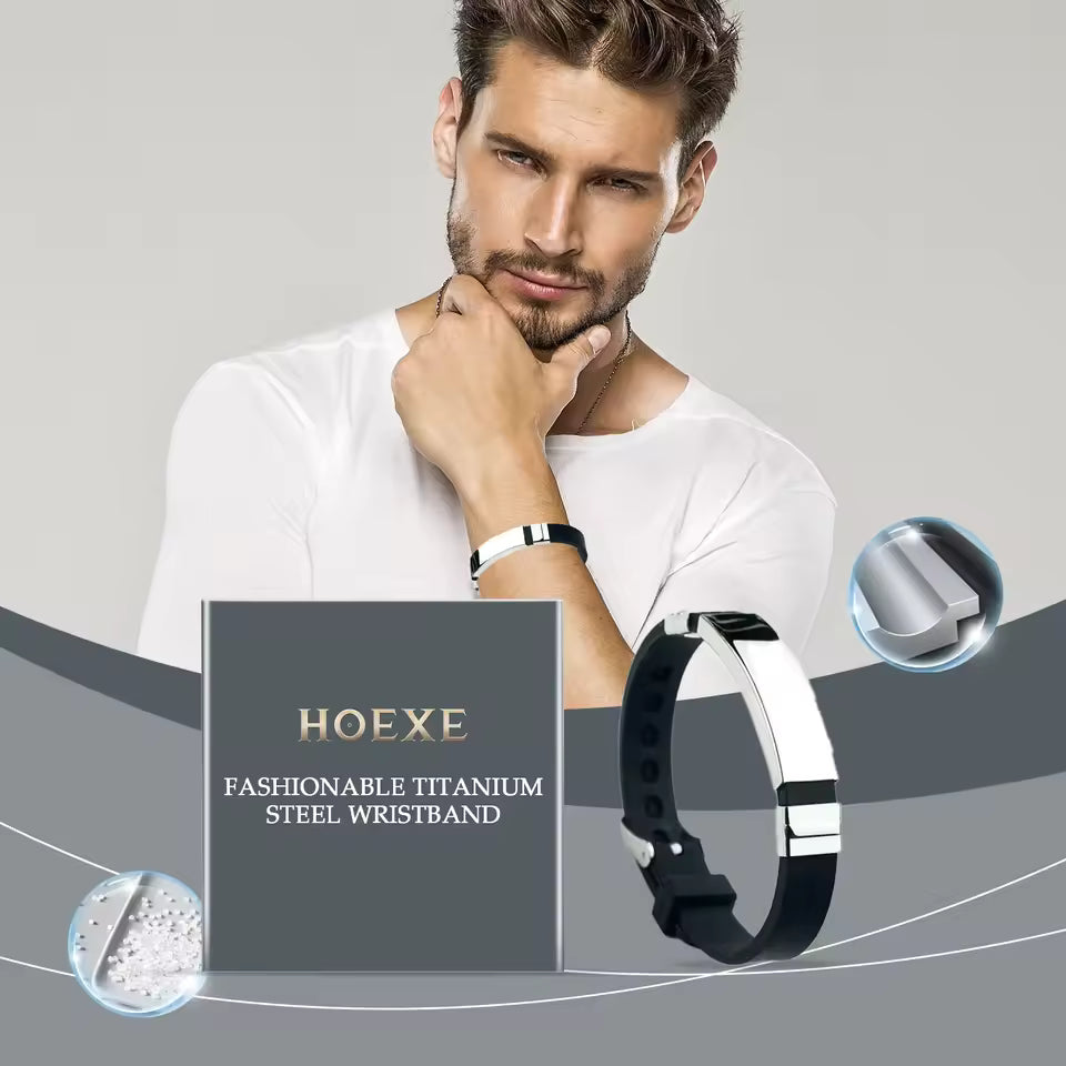 Houkea Unisex Smart Bracelet Comfortable Titanium Steel Personalized Fashion Decor Portable Care Accessory
