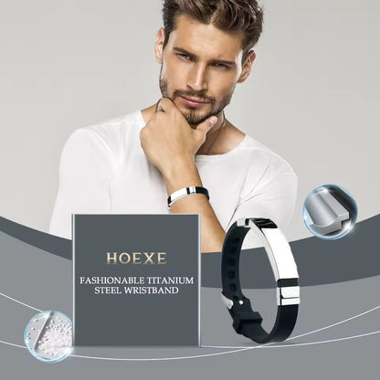 Houkea Unisex Smart Bracelet Comfortable Titanium Steel Personalized Fashion Decor Portable Care Accessory