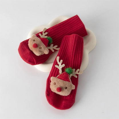 Adorable Snowman Penguin Christmas Socks Warm Cozy Knit Socks for Kids Boys Girls Xmas Holiday Gift Winter Socks