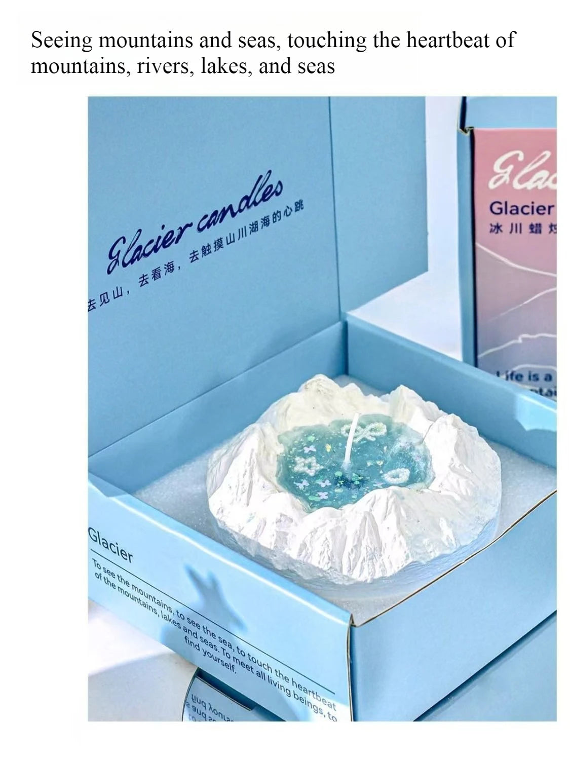 Glacier Aromatherapy Candles Home Decoration Wedding Birthday Gift for Girlfriend and Best Friends