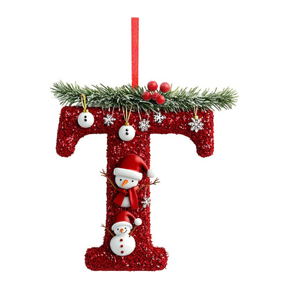 2d 26 Letter Christmas Ornaments Acrylic Flat Christmas Tree Home Decorations Ornaments Christmas Tree Decoration 2d Letter Pend