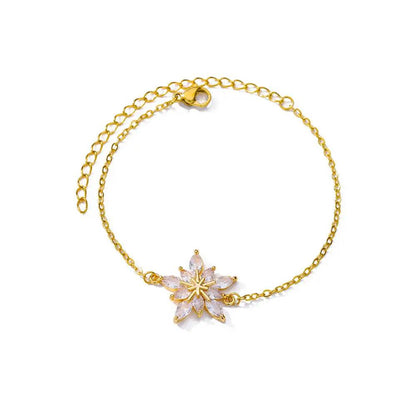 Elegant Zircon Flowers Bracelet - HORA GIFT