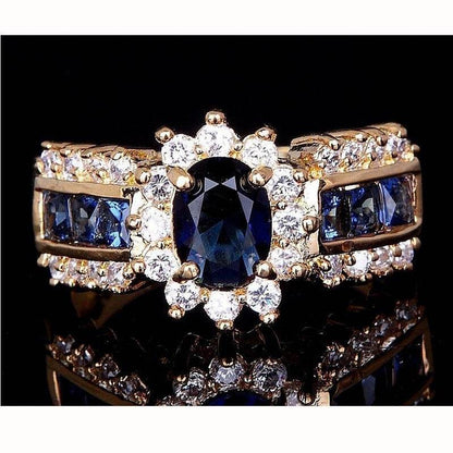 Luxurious Blue Red Zircon - HORA GIFT