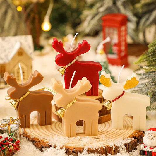 Christmas Candles Scented Deer Candles Home Decoration Merry Christmas Scented Candles Giving Festival Gift For Home New Year - HORA GIFT