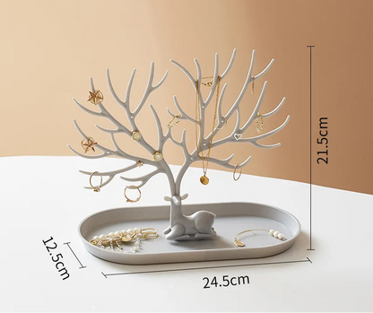 Antler Jewelry Display Stand Tray Tree Storage Racks Earrings Necklaces Rings Jewelry Boxes Case Desktop Organizer Make Up Decor