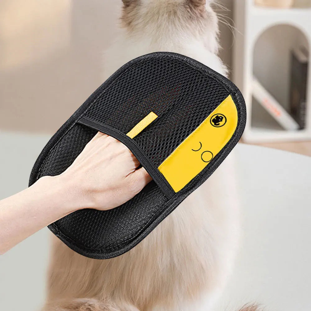 Pet Hair Remover Mitt Pet Grooming Gloves Hair Remover Brush for Dog Cat Rabbit with Long/Short/Curly Hair