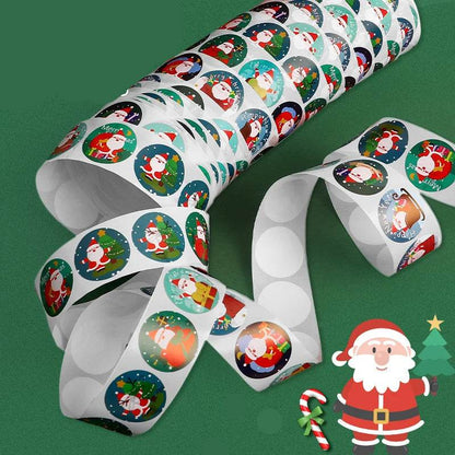 Creative Christmas Stickers Kids Christmas Eve Cartoon Stickers Cute Snowflake Santa Stickers Gifts - HORA GIFT