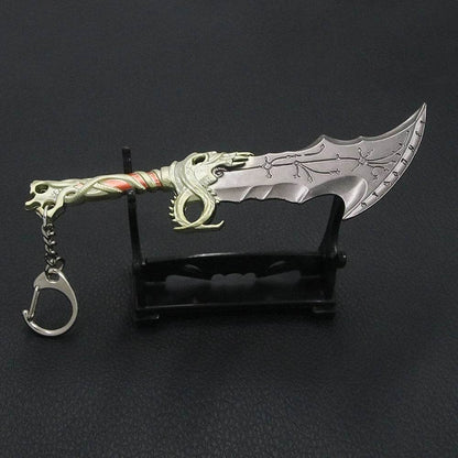 New God of War Ragnarok Keychain Kratos Ares Thor's Hammer Mjolnir Blades of Exile Leviathan Axe Weapon Penant Key Chain Jewelry - HORA GIFT