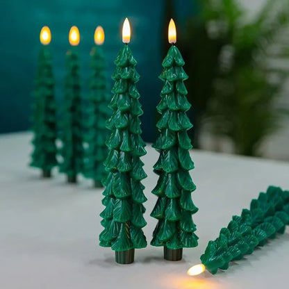LED electronic candle bullet-shaped simulation candle light for Christmas pine tree 25cm  2 pieces pack