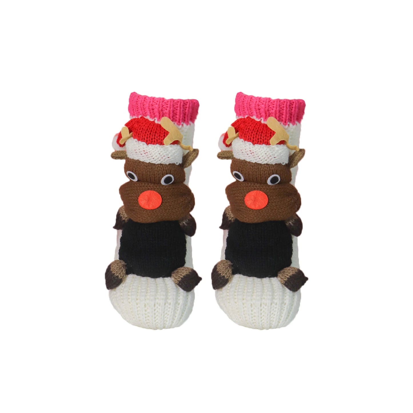 Women'S Thick Knit Proof Warm Casual Floor Carpet Socks Non-Slip Foot Warmer Snow Funny Cute Cartoon Animals Prints Socks 3d ﻿