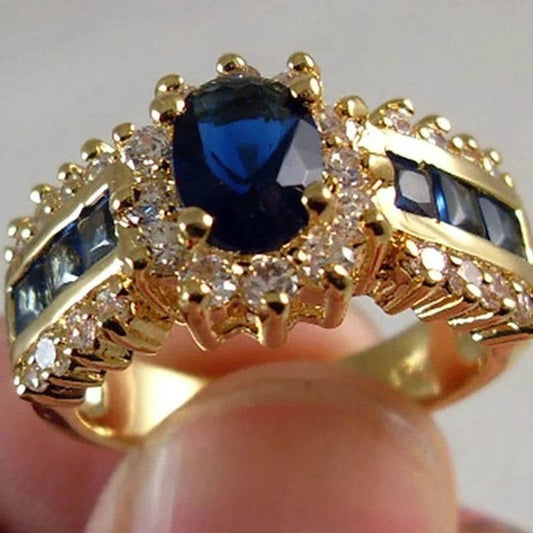 Luxurious Blue Red Zircon - HORA GIFT