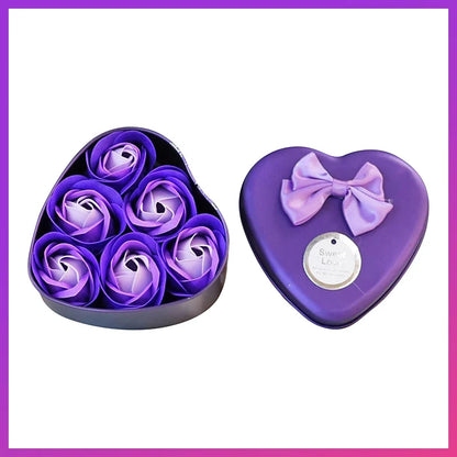 Soap Rose Romantic Scented Bath Soap Flowers Home Decor Fake Flower Wedding Pink Petal Valentine's Day Party Gift Box