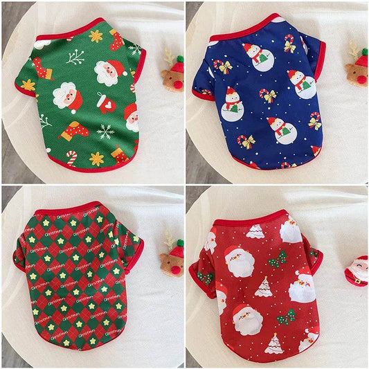 Christmas Dog Sweater CartoonPrint Teddy Bear Pet Hoodie - HORA GIFT