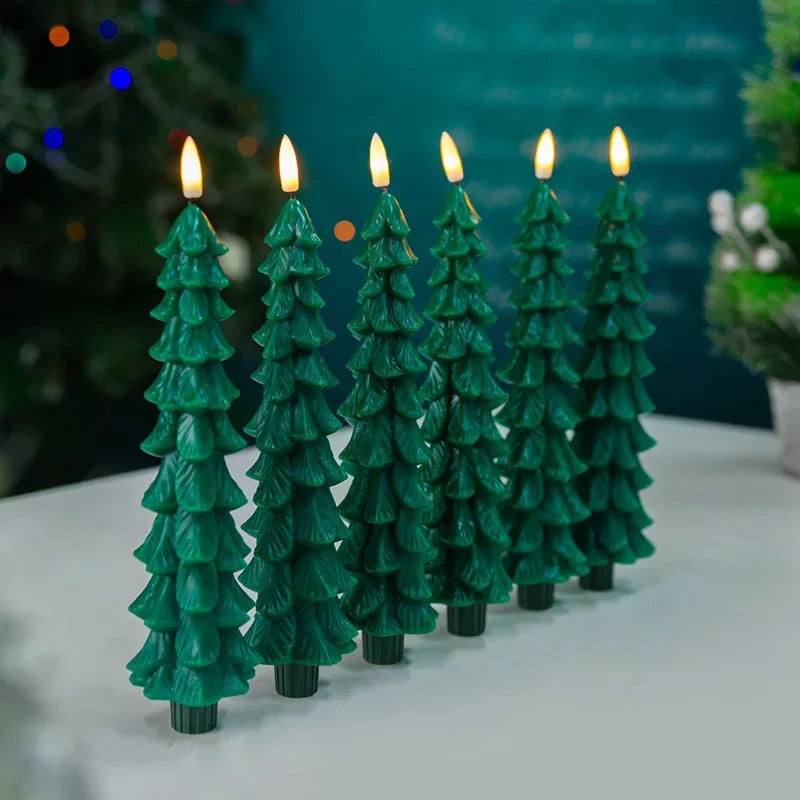 LED electronic candle bullet-shaped simulation candle light for Christmas pine tree 25cm  2 pieces pack