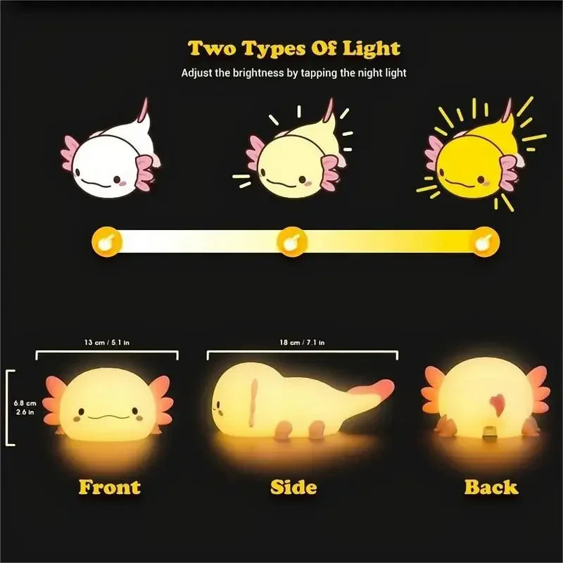 【Perfect Christmas Gift】Adorable Unicorn Silicone Night Light – USB Rechargeable 3-Level Dimmable Touch Lamp