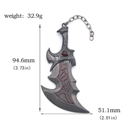 New God of War Ragnarok Keychain Kratos Ares Thor's Hammer Mjolnir Blades of Exile Leviathan Axe Weapon Penant Key Chain Jewelry - HORA GIFT