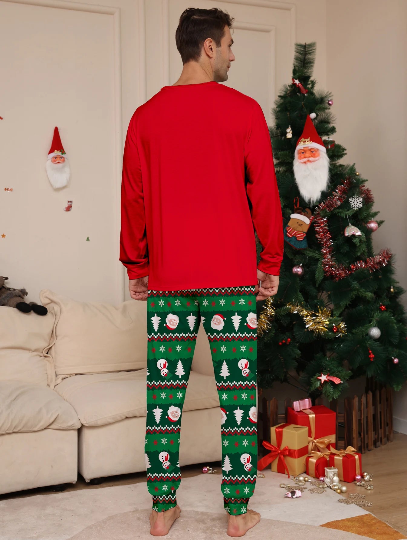 2024 Couples Christmas Family Matching Pajamas Set Mother Kids Clothes Christmas Pajamas For Family Clothing Set