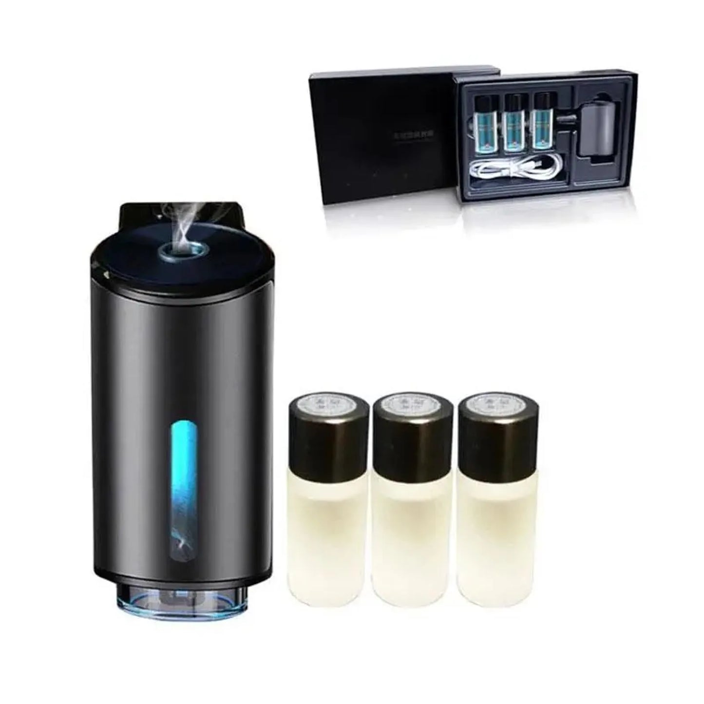 Car Diffuser Car Oil Diffuser Car Air Freshener 3 Fragrance Modes Auto On Off Portable Car Diffuser Air Freshener with 3 Oils