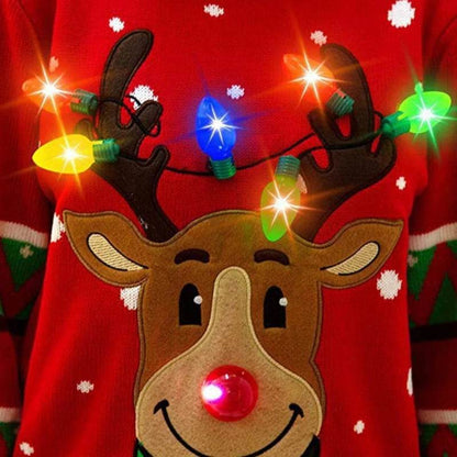 Women LED Light Up Holiday Sweater Christmas - HORA GIFT