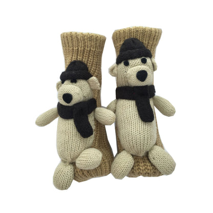 Women'S Thick Knit Proof Warm Casual Floor Carpet Socks Non-Slip Foot Warmer Snow Funny Cute Cartoon Animals Prints Socks 3d ﻿