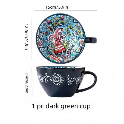 Bohemian Morning Tea Mug, 13.5 oz Ceramic Coffee Mug for Family Colleagues Teachers Wives Husbands Sisters Brothers Funny - HORA GIFT