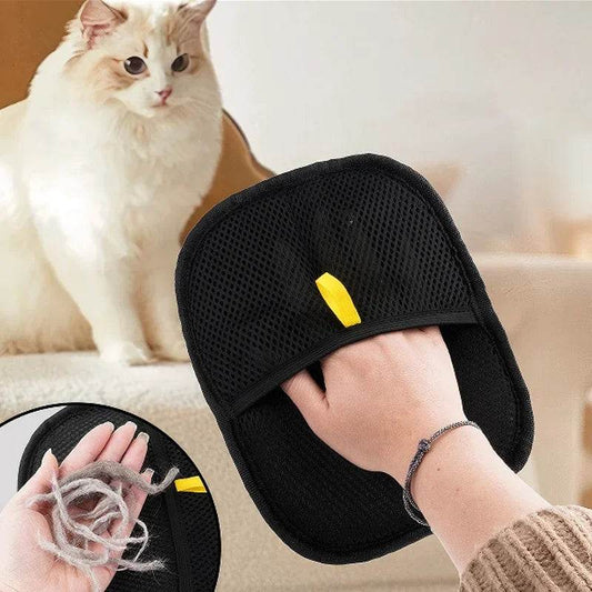 Pet Grooming Gloves Static Dedusting Brush Pet Hair Remover - HORA GIFT