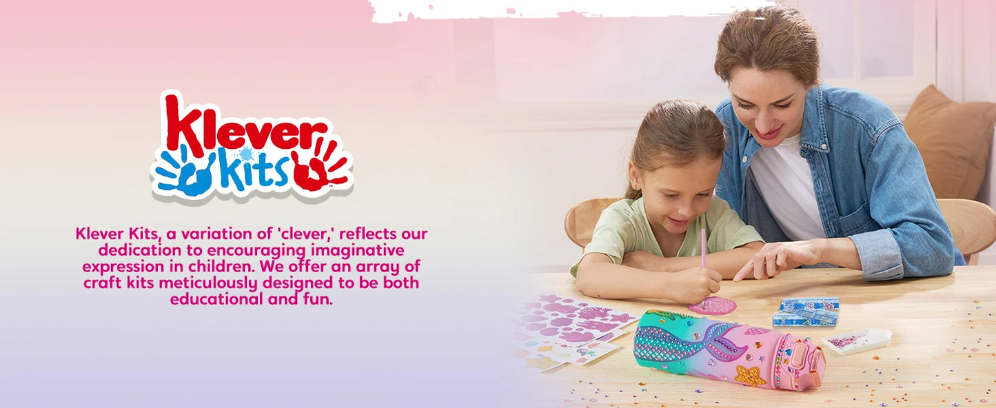 JOYFY Decorate Your Own Water Bottle Kits Mermaid DIY Gem Diamond Painting Crafts Arts for Girls Age 6+ Birthday Christmas