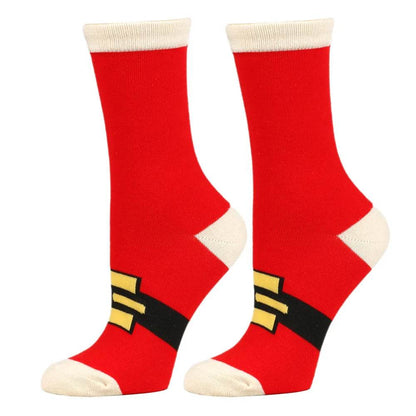 Christmas Mid-Calf Socks for Men Women Santa Claus Autumn Winter Gingerbread Man Cotton Elastic Gift Party Calf-Length Socks - HORA GIFT