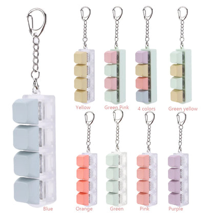 4 Keys Keyboard Keycaps Fidget Toy DIY Finger Keycaps Party Stress Relief Keyboard Caps Finger Button Fidget Decompression Toys