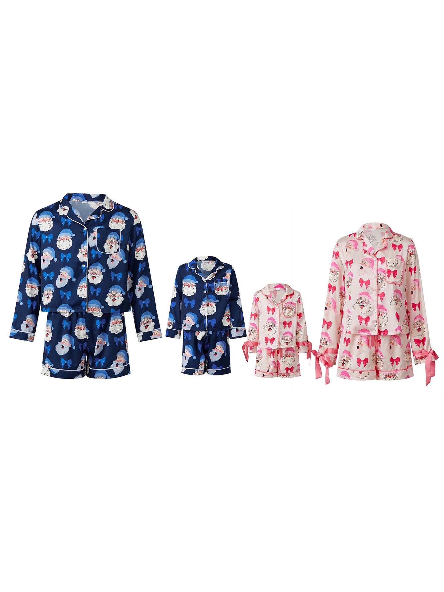 Festive Family Matching Pajamas Set with Reindeer Print Long Sleeve Tops and Pants for Christmas Eve Cozy Time