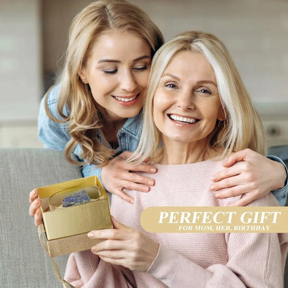 Luxury English Pear Freesia Soy Candle with Crackling Wood Wick and Healing Crystals for Relaxing Home Aromatherapy 55Hour NonT