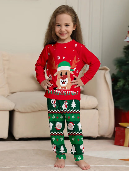 2024 Couples Christmas Family Matching Pajamas Set Mother Kids Clothes Christmas Pajamas For Family Clothing Set
