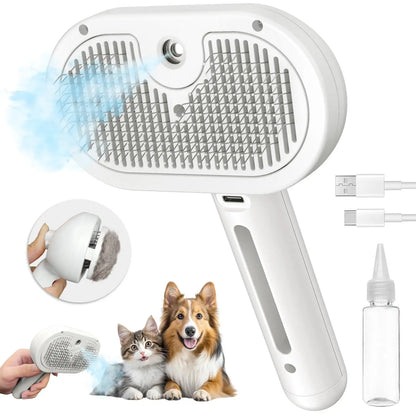 Pet Spray Hair Comb Pet Hair Remover Cleaning Brush Cats Grooming Dog Accessories Tools Dematting Water Mist Humidifier Comb