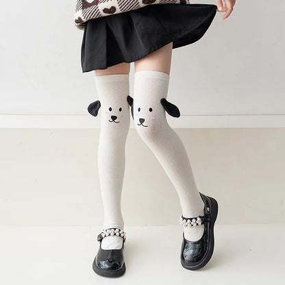 Cute Baby Girls Knee High Socks with Adorable Cartoon Characters for Infant Toddler Clothing Accessories and Gifts