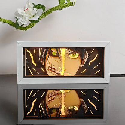 3D Anime Motion Night Light Anime Laser Lamp Box Led Light For Bedroom Desk Decor Manga Birthday Gift Table Lamps Lightbox