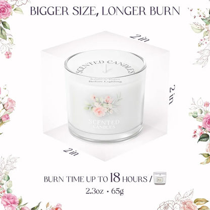 Scented Candle Gift Set for Stress Relief and Relaxation 3 Aromatherapy Votive Candles in Pink Purple and White Ideal for Women