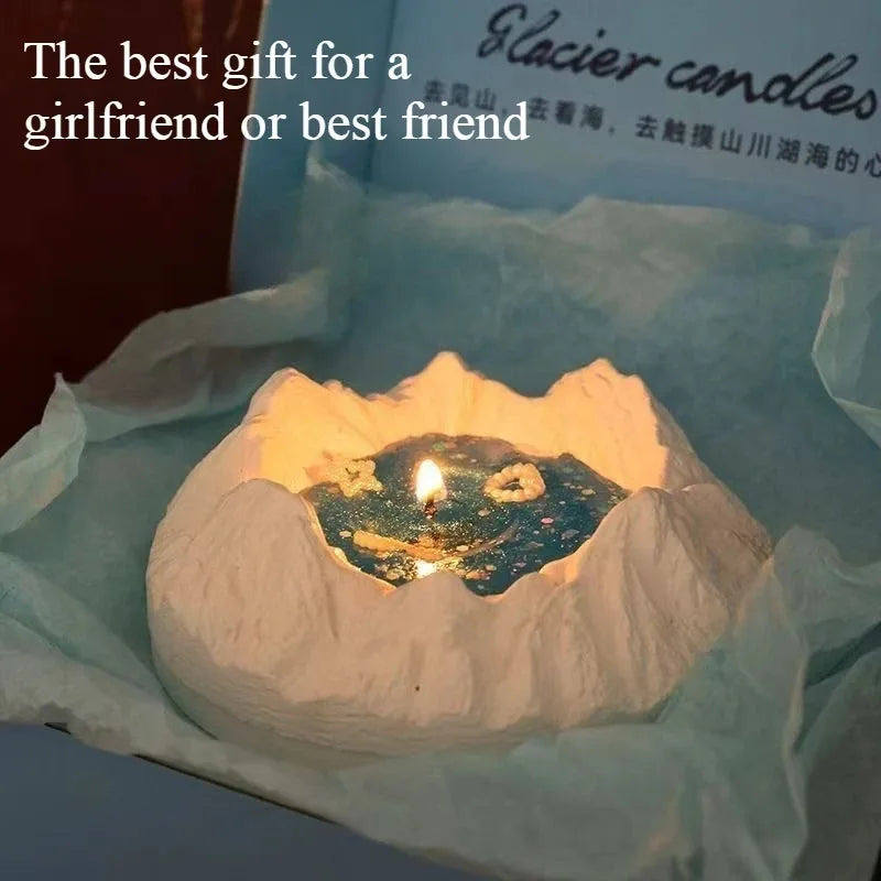 Glacier Aromatherapy Candles Home Decoration Wedding Birthday Gift for Girlfriend and Best Friends