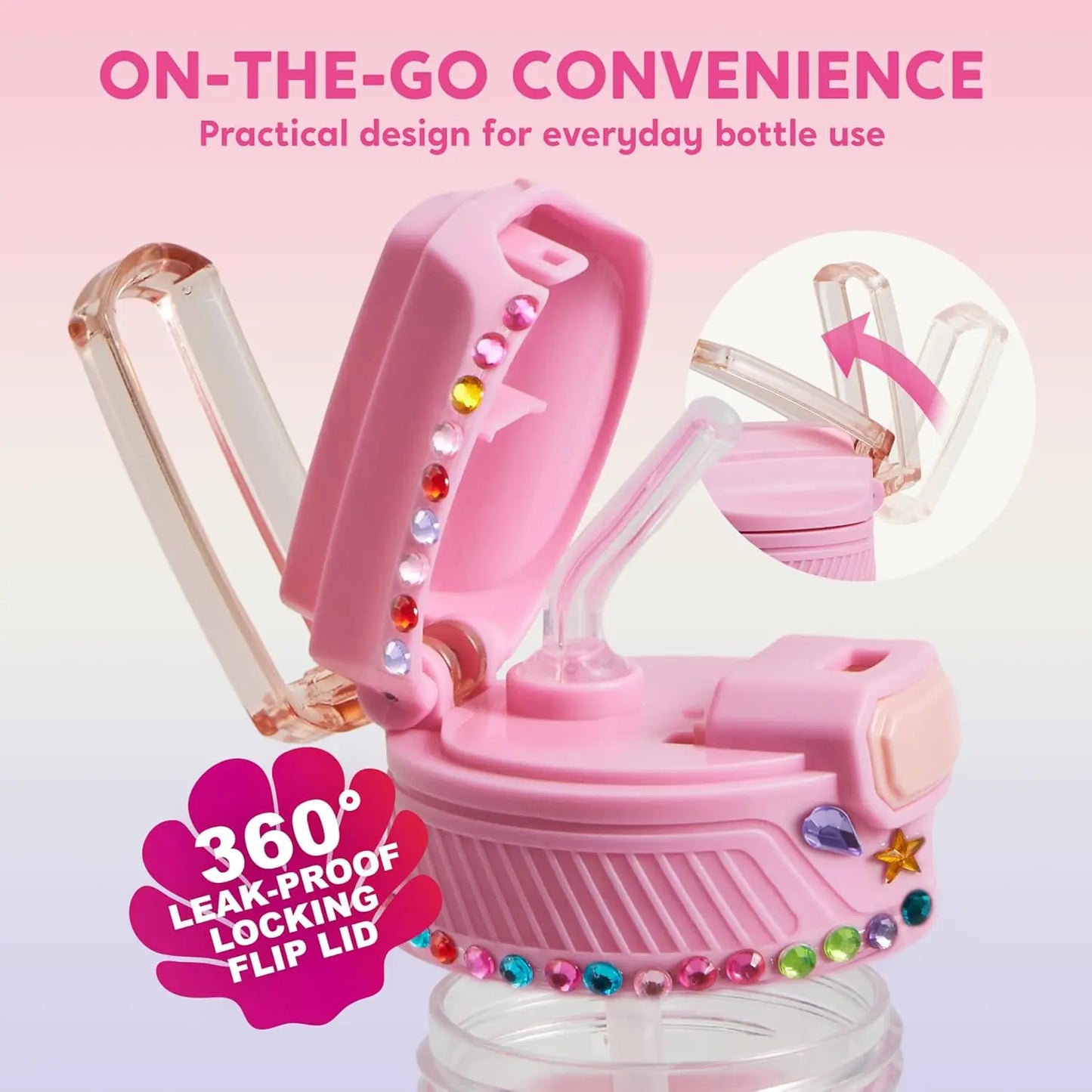 JOYFY Decorate Your Own Water Bottle Kits Mermaid DIY Gem Diamond Painting Crafts Arts for Girls Age 6+ Birthday Christmas