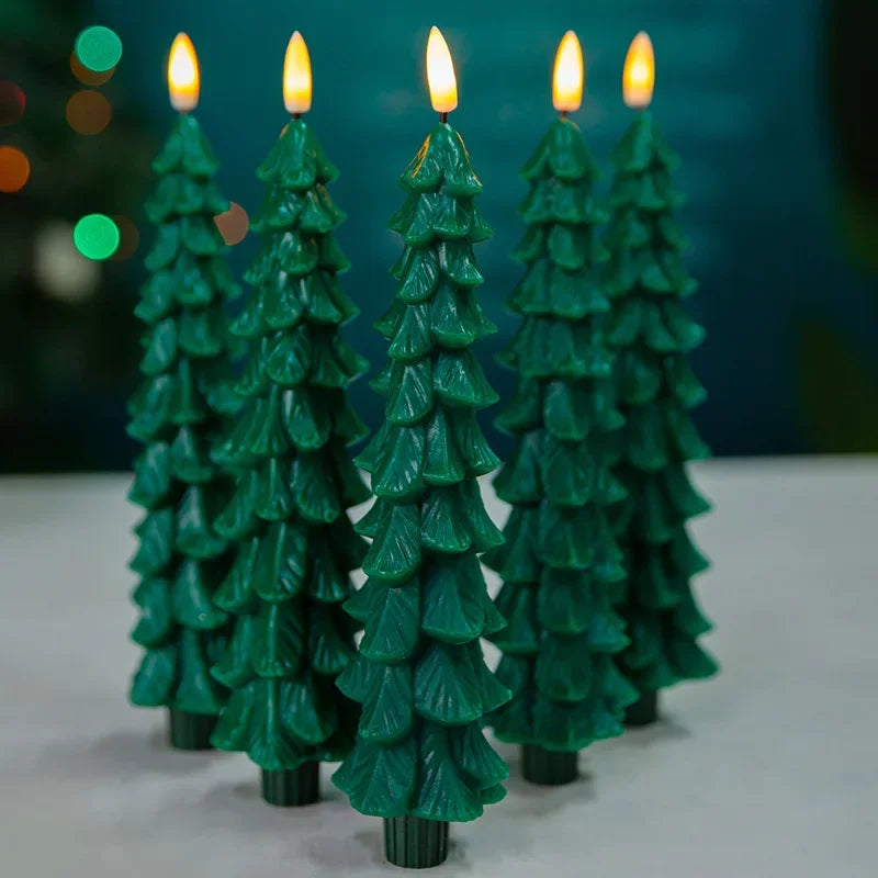 LED electronic candle bullet-shaped simulation candle light for Christmas pine tree 25cm  2 pieces pack